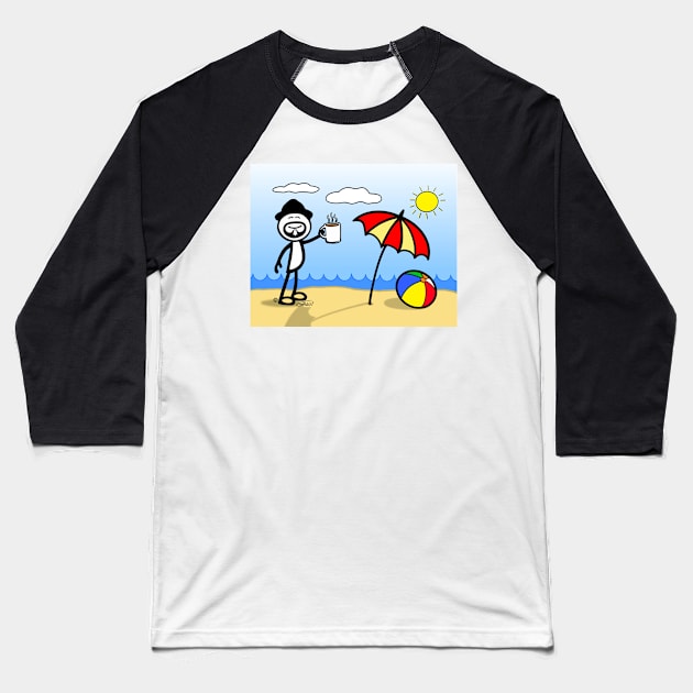 Beach Baseball T-Shirt by GDGCreations